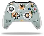 WraptorSkinz Decal Skin Wrap Set works with 2016 and newer XBOX One S / X Controller Poppy Orange Light Blue (CONTROLLER NOT INCLUDED)