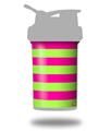 Decal Style Skin Wrap works with Blender Bottle 22oz ProStak Psycho Stripes Neon Green and Hot Pink (BOTTLE NOT INCLUDED)