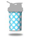 Decal Style Skin Wrap works with Blender Bottle 22oz ProStak Kearas Polka Dots White And Blue (BOTTLE NOT INCLUDED)