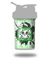 Decal Style Skin Wrap works with Blender Bottle 22oz ProStak Cartoon Skull Green (BOTTLE NOT INCLUDED)