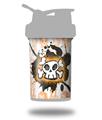 Decal Style Skin Wrap works with Blender Bottle 22oz ProStak Cartoon Skull Orange (BOTTLE NOT INCLUDED)