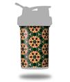 Decal Style Skin Wrap works with Blender Bottle 22oz ProStak Floral Pattern Orange (BOTTLE NOT INCLUDED)