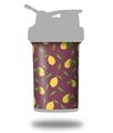 Decal Style Skin Wrap works with Blender Bottle 22oz ProStak Lemon Leaves Burgandy (BOTTLE NOT INCLUDED)