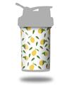 Decal Style Skin Wrap works with Blender Bottle 22oz ProStak Lemon Leaves White (BOTTLE NOT INCLUDED)