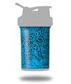 Decal Style Skin Wrap works with Blender Bottle 22oz ProStak Folder Doodles Blue Medium (BOTTLE NOT INCLUDED)