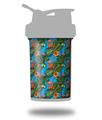 Decal Style Skin Wrap works with Blender Bottle 22oz ProStak Famingos and Flowers Blue Medium (BOTTLE NOT INCLUDED)