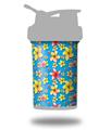Decal Style Skin Wrap works with Blender Bottle 22oz ProStak Beach Flowers Blue Medium (BOTTLE NOT INCLUDED)