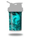 Decal Style Skin Wrap works with Blender Bottle 22oz ProStak Liquid Metal Chrome Neon Teal (BOTTLE NOT INCLUDED)