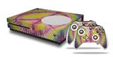 WraptorSkinz Decal Skin Wrap Set works with 2016 and newer XBOX One S Console and 2 Controllers Tie Dye Peace Sign 104