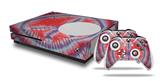 WraptorSkinz Decal Skin Wrap Set works with 2016 and newer XBOX One S Console and 2 Controllers Tie Dye Peace Sign 105