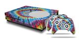 WraptorSkinz Decal Skin Wrap Set works with 2016 and newer XBOX One S Console and 2 Controllers Tie Dye Swirl 100