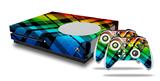 WraptorSkinz Decal Skin Wrap Set works with 2016 and newer XBOX One S Console and 2 Controllers Rainbow Plaid