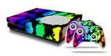 WraptorSkinz Decal Skin Wrap Set works with 2016 and newer XBOX One S Console and 2 Controllers Rainbow Leopard