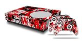 WraptorSkinz Decal Skin Wrap Set works with 2016 and newer XBOX One S Console and 2 Controllers Red Graffiti
