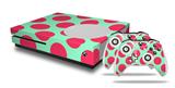 WraptorSkinz Decal Skin Wrap Set works with 2016 and newer XBOX One S Console and 2 Controllers Kearas Polka Dots Pink And Blue