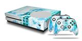 WraptorSkinz Decal Skin Wrap Set works with 2016 and newer XBOX One S Console and 2 Controllers Electro Graffiti Blue