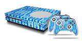 WraptorSkinz Decal Skin Wrap Set works with 2016 and newer XBOX One S Console and 2 Controllers Skull And Crossbones Pattern Blue