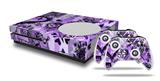 WraptorSkinz Decal Skin Wrap Set works with 2016 and newer XBOX One S Console and 2 Controllers Scene Kid Sketches Purple