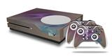 WraptorSkinz Decal Skin Wrap Set works with 2016 and newer XBOX One S Console and 2 Controllers Purple Orange