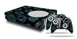 WraptorSkinz Decal Skin Wrap Set works with 2016 and newer XBOX One S Console and 2 Controllers Blue Green And Black Lips