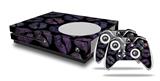 WraptorSkinz Decal Skin Wrap Set works with 2016 and newer XBOX One S Console and 2 Controllers Purple And Black Lips