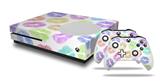 WraptorSkinz Decal Skin Wrap Set works with 2016 and newer XBOX One S Console and 2 Controllers Rainbow Lips White