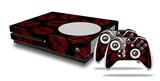 WraptorSkinz Decal Skin Wrap Set works with 2016 and newer XBOX One S Console and 2 Controllers Red And Black Lips
