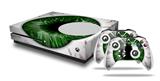 WraptorSkinz Decal Skin Wrap Set works with 2016 and newer XBOX One S Console and 2 Controllers Eyeball Green Dark