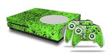 WraptorSkinz Decal Skin Wrap Set works with 2016 and newer XBOX One S Console and 2 Controllers Folder Doodles Neon Green