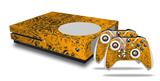 WraptorSkinz Decal Skin Wrap Set works with 2016 and newer XBOX One S Console and 2 Controllers Folder Doodles Orange