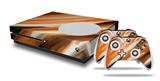 WraptorSkinz Decal Skin Wrap Set works with 2016 and newer XBOX One S Console and 2 Controllers Paint Blend Orange