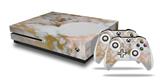 WraptorSkinz Decal Skin Wrap Set works with 2016 and newer XBOX One S Console and 2 Controllers Pastel Gilded Marble