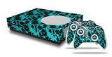 WraptorSkinz Decal Skin Wrap Set works with 2016 and newer XBOX One S Console and 2 Controllers Peppered Flower