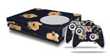 WraptorSkinz Decal Skin Wrap Set works with 2016 and newer XBOX One S Console and 2 Controllers Poppy Orange Navy
