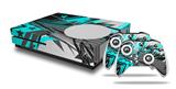 WraptorSkinz Decal Skin Wrap Set works with 2016 and newer XBOX One S Console and 2 Controllers Baja 0032 Neon Teal