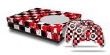 WraptorSkinz Decal Skin Wrap Set works with 2016 and newer XBOX One S Console and 2 Controllers Checkerboard Splatter