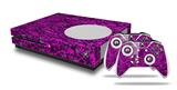 WraptorSkinz Decal Skin Wrap Set works with 2016 and newer XBOX One S Console and 2 Controllers Pink Skull Bones