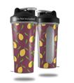 Decal Style Skin Wrap works with Blender Bottle 28oz Lemon Leaves Burgandy (BOTTLE NOT INCLUDED)