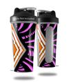 Decal Style Skin Wrap works with Blender Bottle 28oz Black Waves Orange Hot Pink (BOTTLE NOT INCLUDED)