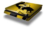 Vinyl Decal Skin Wrap compatible with Sony PlayStation 4 Slim Console Iowa Hawkeyes Herky on Black and Gold (PS4 NOT INCLUDED)