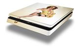Vinyl Decal Skin Wrap compatible with Sony PlayStation 4 Slim Console Rose Pin Up Girl (PS4 NOT INCLUDED)