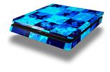 Vinyl Decal Skin Wrap compatible with Sony PlayStation 4 Slim Console Blue Star Checkers (PS4 NOT INCLUDED)