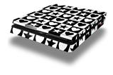 Vinyl Decal Skin Wrap compatible with Sony PlayStation 4 Slim Console Hearts And Stars Black and White (PS4 NOT INCLUDED)