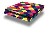 Vinyl Decal Skin Wrap compatible with Sony PlayStation 4 Slim Console Brushed Cirlces Multi Dark (PS4 NOT INCLUDED)