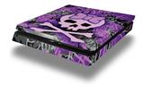 Vinyl Decal Skin Wrap compatible with Sony PlayStation 4 Slim Console Purple Girly Skull (PS4 NOT INCLUDED)