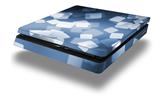 Vinyl Decal Skin Wrap compatible with Sony PlayStation 4 Slim Console Bokeh Squared Blue (PS4 NOT INCLUDED)