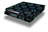 Vinyl Decal Skin Wrap compatible with Sony PlayStation 4 Slim Console Blue Green And Black Lips (PS4 NOT INCLUDED)