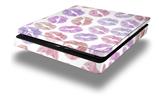 Vinyl Decal Skin Wrap compatible with Sony PlayStation 4 Slim Console Pink Purple Lips (PS4 NOT INCLUDED)