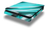 Vinyl Decal Skin Wrap compatible with Sony PlayStation 4 Slim Console Paint Blend Teal (PS4 NOT INCLUDED)