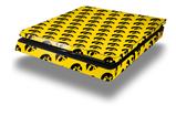 Vinyl Decal Skin Wrap compatible with Sony PlayStation 4 Slim Console Iowa Hawkeyes Tigerhawk Tiled 06 Black on Gold (PS4 NOT INCLUDED)